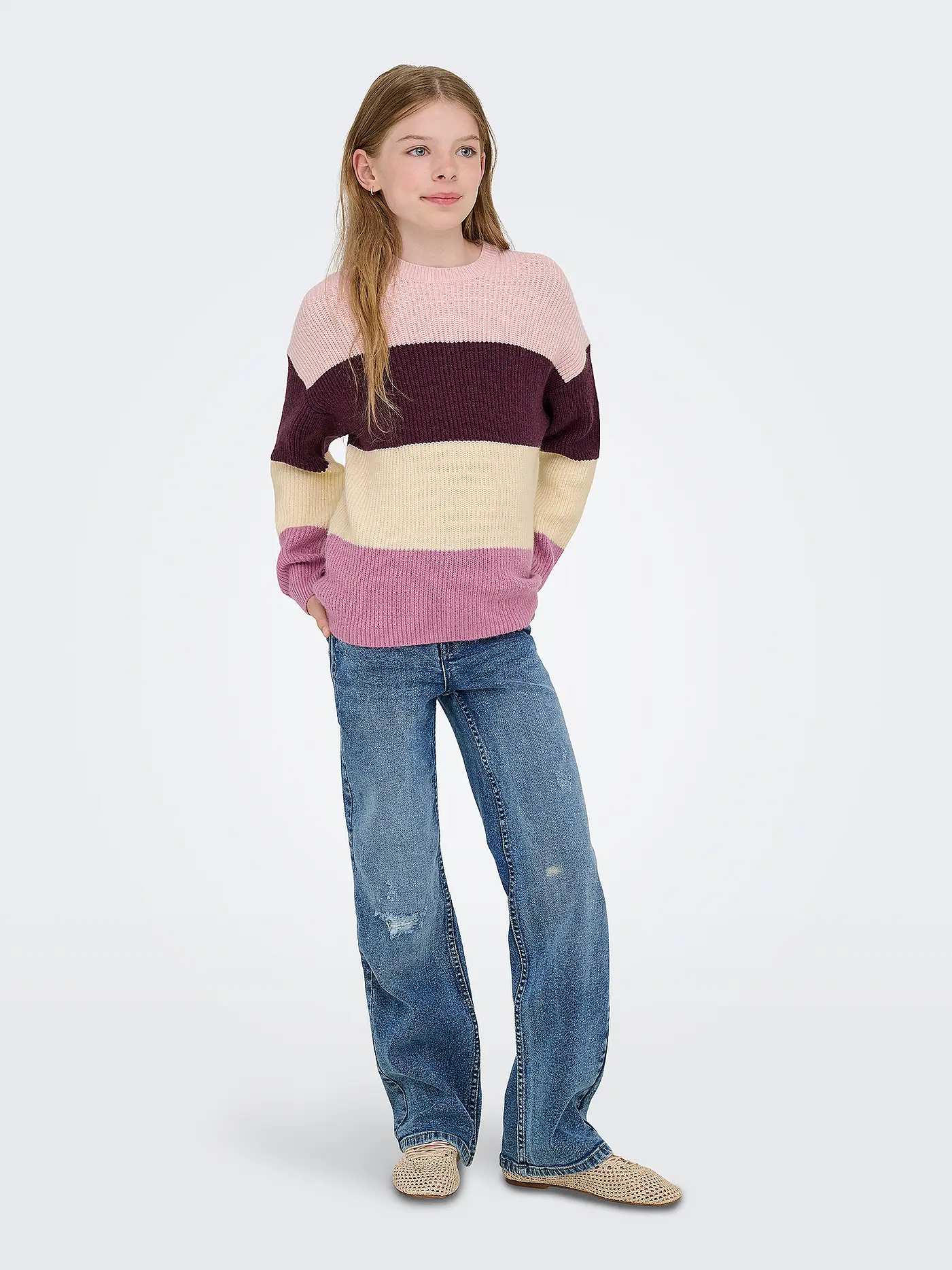 ONLY | Mädchen Pullover KMGSANDY | dunkelrot